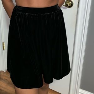 black velvet american apparel skirt